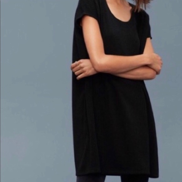 Aritzia Wilfred Free Suede Black Dress - Picture 3 of 3